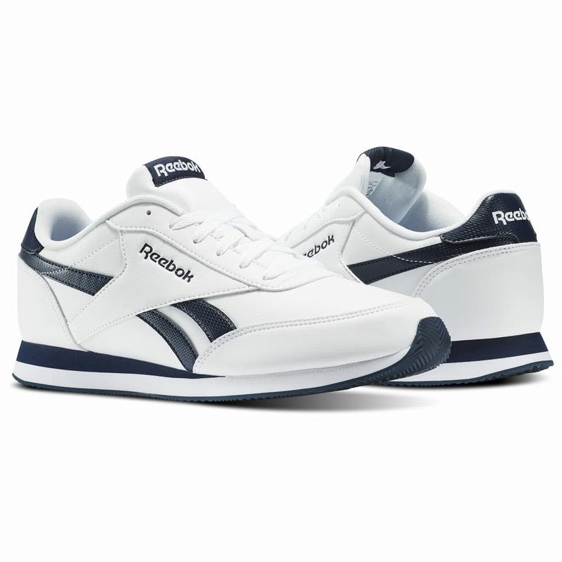 Tenisi Reebok Royal Classic Jogger Barbati Albi/Bleumarin Romania KX3836PM